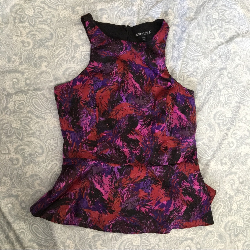 Express multi colored formal blouse